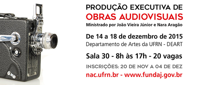 Reagendamento do curso de Produção Executiva de Obras Audiovisuais!