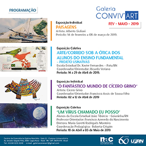 Agenda das próximas exposições da Galeria Conviv'Art