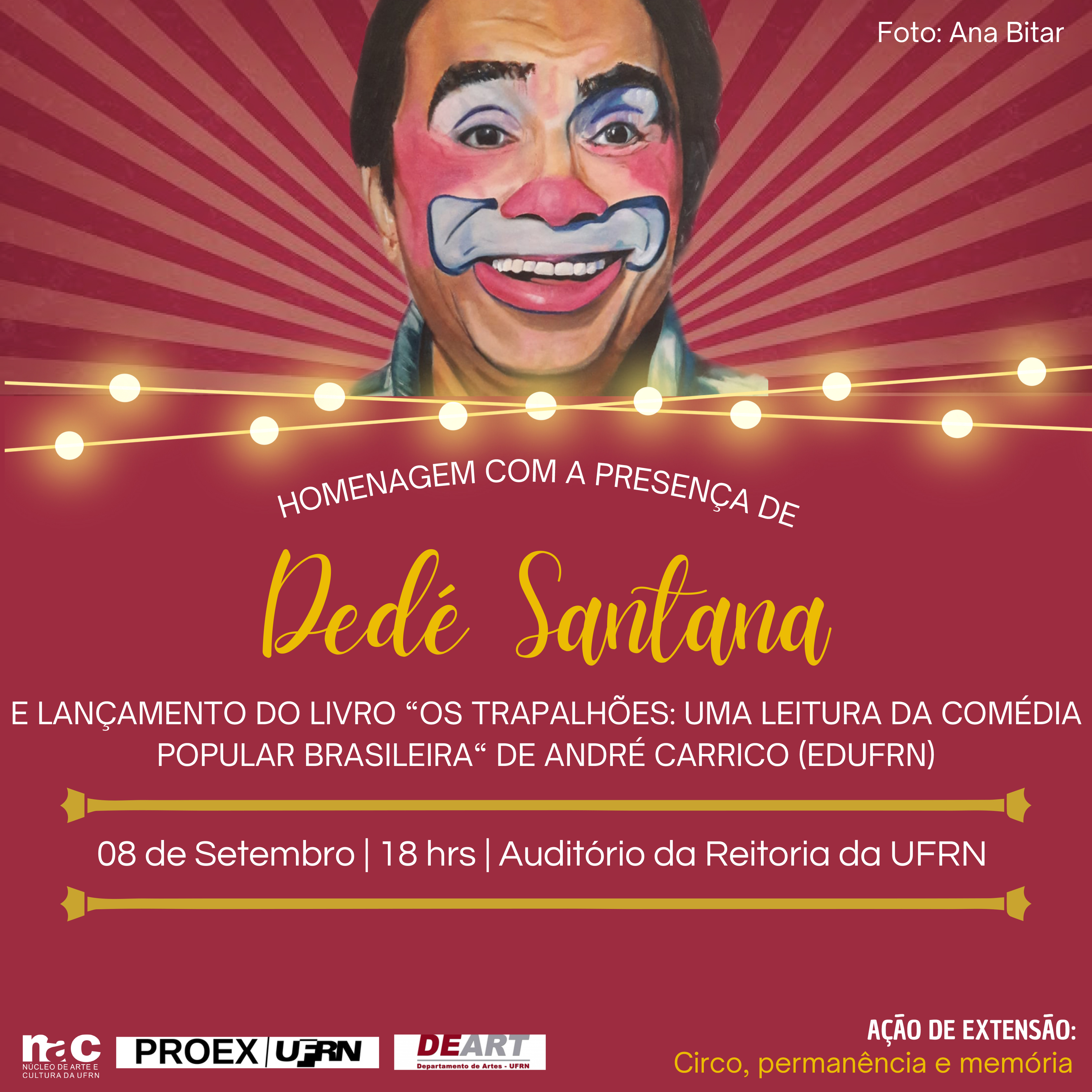 CANCELADO: Lançamento do livro “Os Trapalhões: uma leitura da comédia popular brasileira" com a presença de Dedé Santana